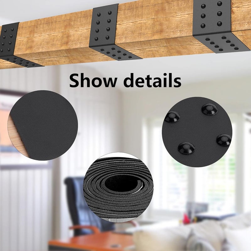 LFUTARI 5ft Faux Wood Beam Strap，Flexible Beams Gap Hiding Strap, Wood Beams Metal Look Strap，Architectural Products for Faux Wood Beams,Ceiling Beam and Cabin Shutters Accessories (2.36"Width) - Image 3